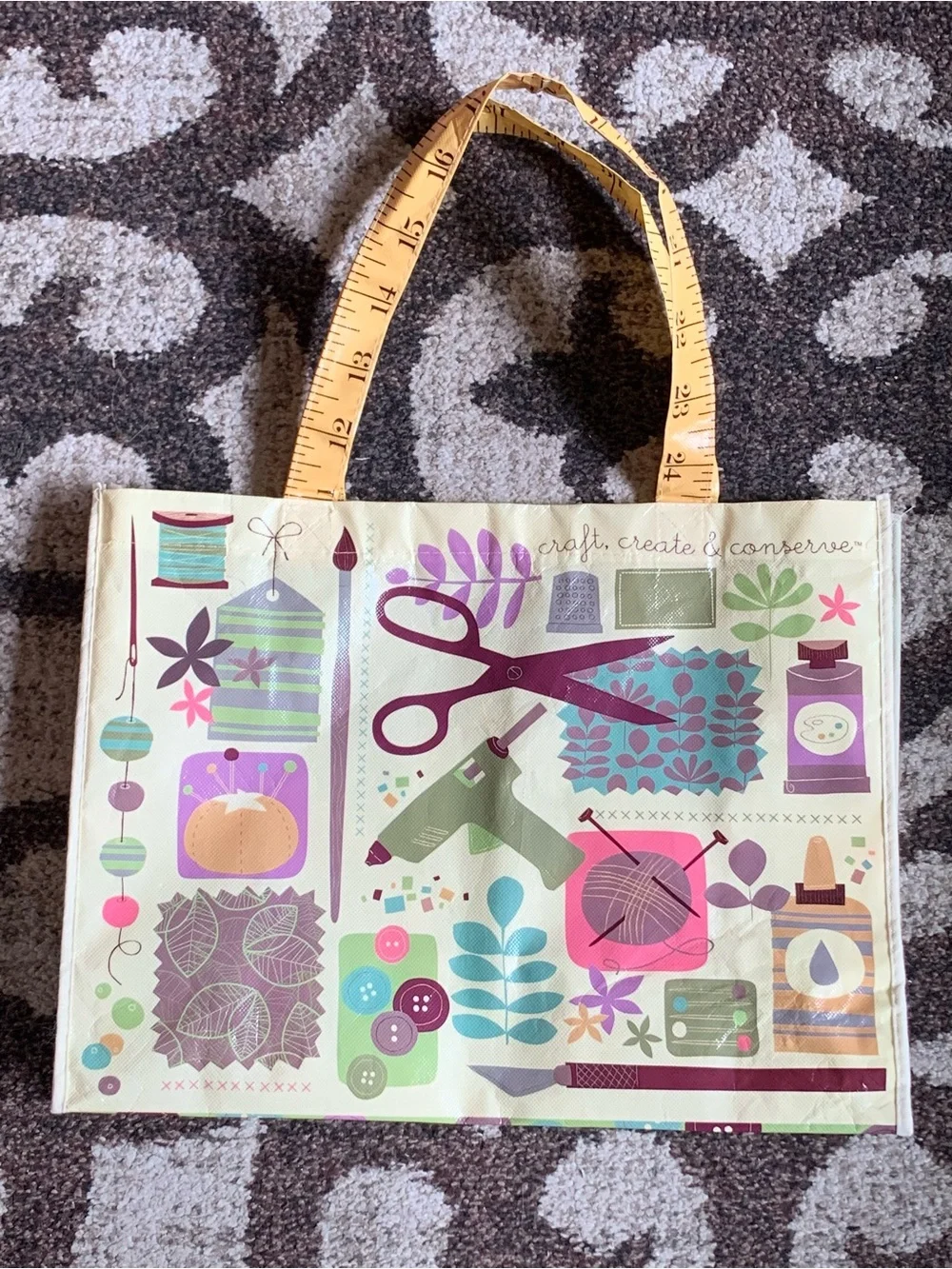 Joann Fabrics Reusable Shopping Bag Sewing Multiple Crafts Ruler Handles